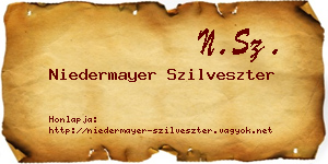 Niedermayer Szilveszter névjegykártya