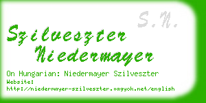 szilveszter niedermayer business card